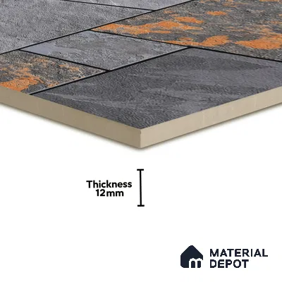 Parking Floor Tile TL 02376 16 x 16 inch Vitrified Anti Skid Matte Finish Heavy Duty Tile - 12 mm | Suitable For Outdoor, Balcony, Terrace | Pattern Alignment May Vary | 2-3 mm Spacer is Mandatory