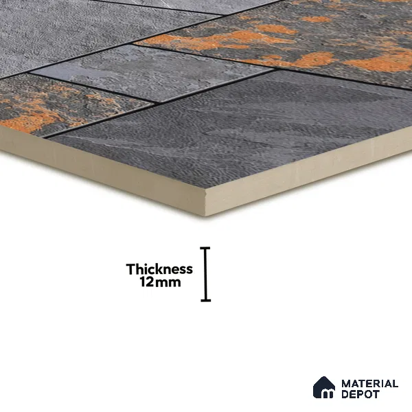 Parking Floor Tile TL 02376 16 x 16 inch Vitrified Anti Skid Matte Finish Heavy Duty Tile - 12 mm | Suitable For Outdoor, Balcony, Terrace | Pattern Alignment May Vary | 2-3 mm Spacer is Mandatory