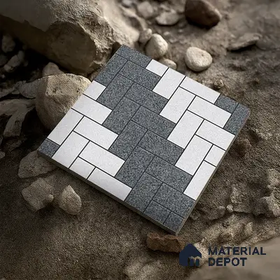 Parking Floor Tile TL 02334 16 x 16 inch Vitrified Anti Skid Matte Finish Heavy Duty Tile - 12 mm | Suitable For Outdoor, Heavy Traffic Areas | Pattern Alignment May Vary | 2-3 mm Spacer is Mandatory