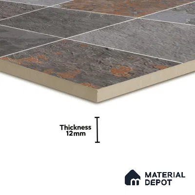 Parking Floor Tile TL 02335 16 x 16 inch Vitrified Anti Skid Matte Finish Heavy Duty Tile - 12 mm | Suitable For Outdoor, Balcony, Terrace | Pattern Alignment May Vary | 2-3 mm Spacer is Mandatory
