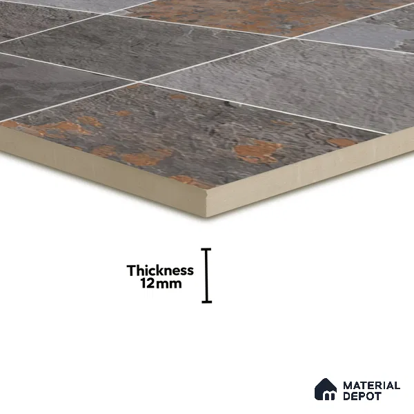 Parking Floor Tile TL 02335 16 x 16 inch Vitrified Anti Skid Matte Finish Heavy Duty Tile - 12 mm | Suitable For Outdoor, Balcony, Terrace | Pattern Alignment May Vary | 2-3 mm Spacer is Mandatory