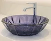 Veyora Sink BS 00173 D Indigo 406 x 406 mm Circular Glass Crystal Finish Designer Basin | Suitable For Bathroom, Vanity & Utility Areas | image 01