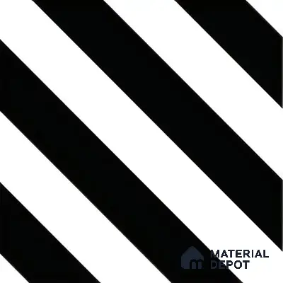 Moroccan Floor & Wall Tile TL 04359 Monochrome Strip 1 ft x 1 ft Matte Finish Ceramic Tile - 9 mm | Suitable For Kitchen, Bathroom, Dining Area | Please Expect a Slight Variation of Pattern