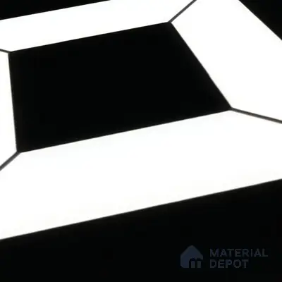 Moroccan Floor & Wall Tile TL 04364 Monochrome Square 1 ft x 1 ft Matte Finish Ceramic Tile - 9 mm | Suitable For Kitchen, Bathroom, Dining Area | Please Expect a Slight Variation of Pattern