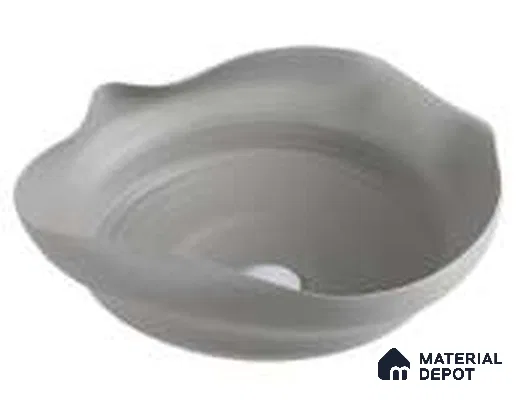 Veyora Sink BS 00117 Ash Bloom 415 x 365 x 160 mm Circular Ceramic Matte Finish Handmade Designer Basin - 160 mm | Suitable For Bathroom, Vanity & Utility Areas