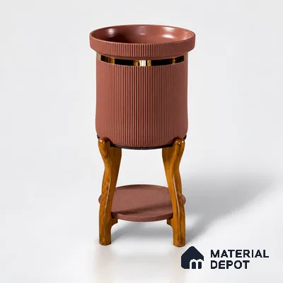 Avyra Basin BS 00200 Rose Pavilion 450 x 450 x 850mm Circular Ceramic Matte Finish Pedestal Basin - 850 mm | Suitable For Bathroom, Vanity & Utility Areas