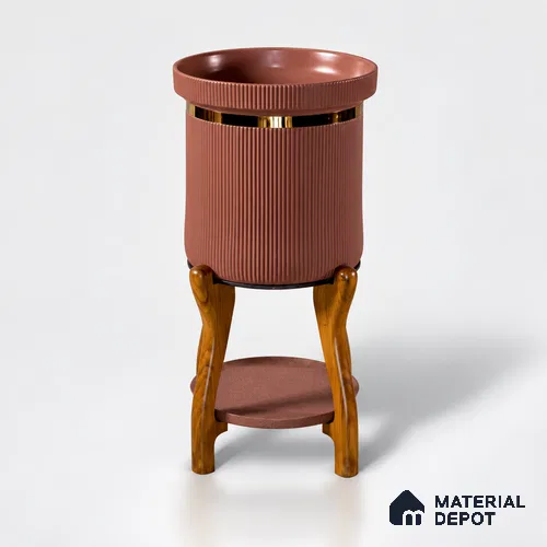 Avyra Basin BS 00200 Rose Pavilion 450 x 450 x 850mm Circular Ceramic Matte Finish Pedestal Basin - 850 mm | Suitable For Bathroom, Vanity & Utility Areas