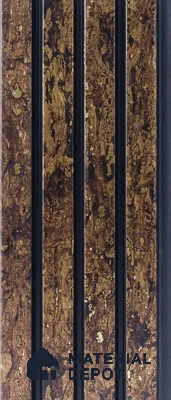 Brown Wooden Louver PN 05276 8 ft x 4.9 inch Charcoal Panel - 11 mm | Suitable for Feature Wall, TV Unit & Living Room | Width is Subjected to 5% Variation
