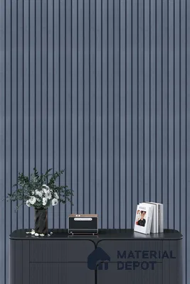 Grey Plain Colour Louver PN 05280 8 ft x 4.9 inch Charcoal Panel - 11 mm | Suitable for Feature Wall, TV Unit & Living Room | Width is Subjected to 5% Variation