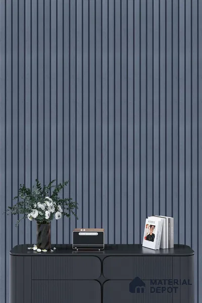 Grey Plain Colour Louver PN 05280 8 ft x 4.9 inch Charcoal Panel - 11 mm | Suitable for Feature Wall, TV Unit & Living Room | Width is Subjected to 5% Variation