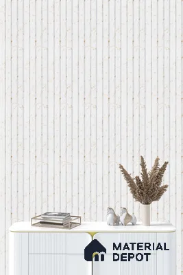 White Marble Louver PN 05281 8 ft x 4.9 inch Charcoal Panel - 11 mm | Suitable for Feature Wall, TV Unit & Living Room | Width is Subjected to 5% Variation