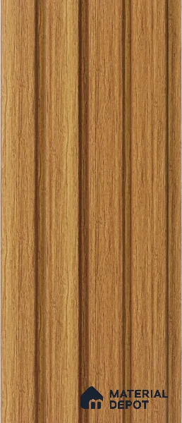 Brown Wooden Louver PN 05284 8 ft x 4.9 inch Charcoal Panel - 11 mm | Suitable for Feature Wall, TV Unit & Living Room | Width is Subjected to 5% Variation