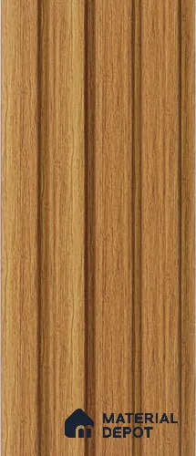 Brown Wooden Louver PN 05284 8 ft x 4.9 inch Charcoal Panel - 11 mm | Suitable for Feature Wall, TV Unit & Living Room | Width is Subjected to 5% Variation