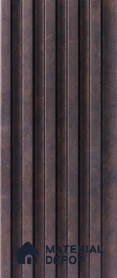 Wenge Stone Louver PN 05285 8 ft x 4.8 inch Charcoal Panel - 12 mm | Suitable for Feature Wall, TV Unit & Living Room | Width is Subjected to 5% Variation