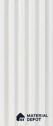 White Plain Colour Louver PN 05286 8 ft x 4.8 inch Charcoal Panel - 12 mm | Suitable for Feature Wall, TV Unit & Living Room | Width is Subjected to 5% Variation