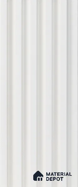 White Plain Colour Louver PN 05286 8 ft x 4.8 inch Charcoal Panel - 12 mm | Suitable for Feature Wall, TV Unit & Living Room | Width is Subjected to 5% Variation