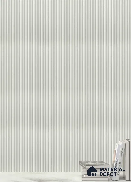 White Plain Colour Louver PN 05286 8 ft x 4.8 inch Charcoal Panel - 12 mm | Suitable for Feature Wall, TV Unit & Living Room | Width is Subjected to 5% Variation