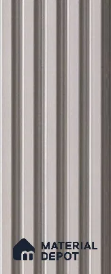 Cream Plain Colour Louver PN 05287 8 ft x 4.8 inch Charcoal Panel - 12 mm | Suitable for Feature Wall, TV Unit & Living Room | Width is Subjected to 5% Variation