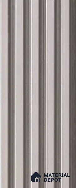 Cream Plain Colour Louver PN 05287 8 ft x 4.8 inch Charcoal Panel - 12 mm | Suitable for Feature Wall, TV Unit & Living Room | Width is Subjected to 5% Variation