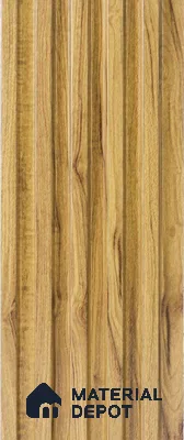 Brown Wooden Louver PN 05289 8 ft x 4.8 inch Charcoal Panel - 12 mm | Suitable for Feature Wall, TV Unit & Living Room | Width is Subjected to 5% Variation