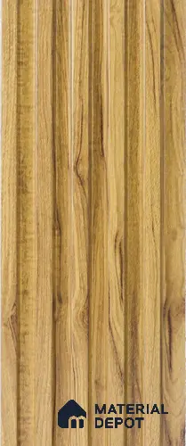 Brown Wooden Louver PN 05289 8 ft x 4.8 inch Charcoal Panel - 12 mm | Suitable for Feature Wall, TV Unit & Living Room | Width is Subjected to 5% Variation