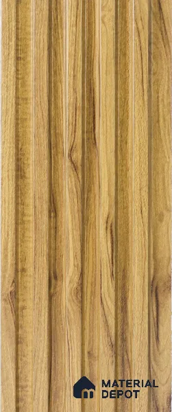 Brown Wooden Louver PN 05289 8 ft x 4.8 inch Charcoal Panel - 12 mm | Suitable for Feature Wall, TV Unit & Living Room | Width is Subjected to 5% Variation
