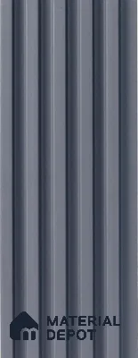 Grey Plain Colour Louver PN 05290 8 ft x 4.8 inch Charcoal Panel - 12 mm | Suitable for Feature Wall, TV Unit & Living Room | Width is Subjected to 5% Variation