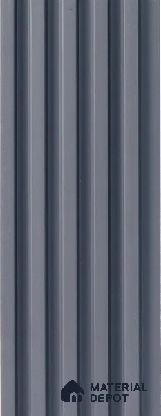 Grey Plain Colour Louver PN 05290 8 ft x 4.8 inch Charcoal Panel - 12 mm | Suitable for Feature Wall, TV Unit & Living Room | Width is Subjected to 5% Variation