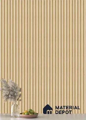Brown Wooden Louver PN 05291 8 ft x 4.8 inch Charcoal Panel - 12 mm | Suitable for Feature Wall, TV Unit & Living Room | Width is Subjected to 5% Variation