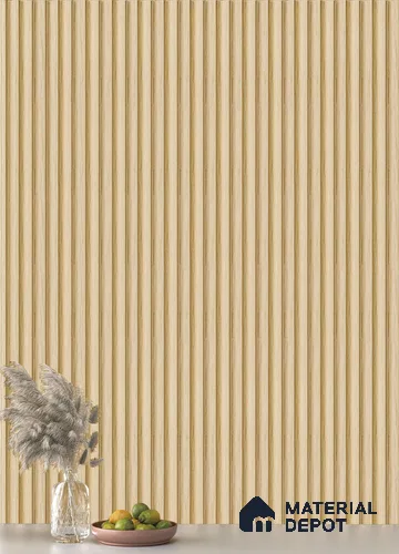 Brown Wooden Louver PN 05291 8 ft x 4.8 inch Charcoal Panel - 12 mm | Suitable for Feature Wall, TV Unit & Living Room | Width is Subjected to 5% Variation