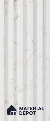 White Marble Louver PN 05292 8 ft x 4.8 inch Charcoal Panel - 12 mm | Suitable for Feature Wall, TV Unit & Living Room | Width is Subjected to 5% Variation