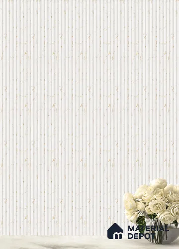White Marble Louver PN 05292 8 ft x 4.8 inch Charcoal Panel - 12 mm | Suitable for Feature Wall, TV Unit & Living Room | Width is Subjected to 5% Variation