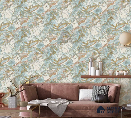 454-2 | 9.75 Meter x 20 Inches Patterned Look Wallpaper - 52 Sq. Ft. | Minimum 15% wastage during installation