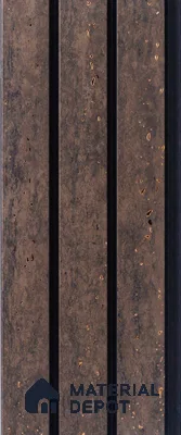 Brown Stone Louver PN 05306 8 ft x 4.8 inch Charcoal Panel - 12 mm | Suitable for Feature Wall, TV Unit & Living Room | Width is Subjected to 5% Variation