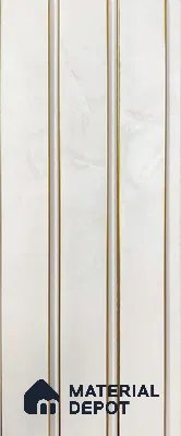 White Plain Colour Louver PN 05308 8 ft x 4.8 inch Charcoal Panel - 12 mm | Suitable for Feature Wall, TV Unit & Living Room | Width is Subjected to 5% Variation