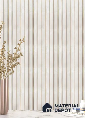 White Plain Colour Louver PN 05308 8 ft x 4.8 inch Charcoal Panel - 12 mm | Suitable for Feature Wall, TV Unit & Living Room | Width is Subjected to 5% Variation