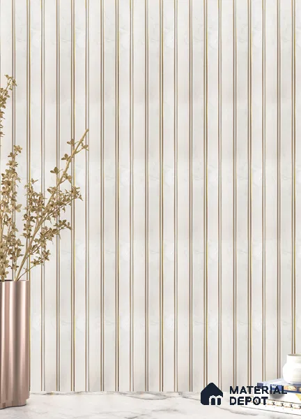 White Plain Colour Louver PN 05308 8 ft x 4.8 inch Charcoal Panel - 12 mm | Suitable for Feature Wall, TV Unit & Living Room | Width is Subjected to 5% Variation
