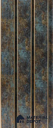 Multi Colour Metallic Louver PN 05309 8 ft x 4.8 inch Charcoal Panel - 12 mm | Suitable for Feature Wall, TV Unit & Living Room | Width is Subjected to 5% Variation