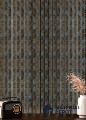 Multi Colour Metallic Louver PN 05309 8 ft x 4.8 inch Charcoal Panel - 12 mm | Suitable for Feature Wall, TV Unit & Living Room | Width is Subjected to 5% Variation