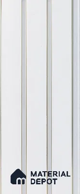 White Plain Colour Louver PN 05310 8 ft x 4.8 inch Charcoal Panel - 12 mm | Suitable for Feature Wall, TV Unit & Living Room | Width is Subjected to 5% Variation