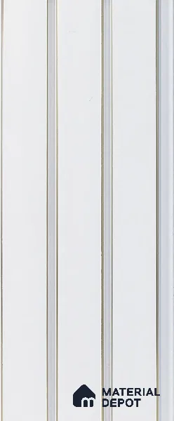 White Plain Colour Louver PN 05310 8 ft x 4.8 inch Charcoal Panel - 12 mm | Suitable for Feature Wall, TV Unit & Living Room | Width is Subjected to 5% Variation