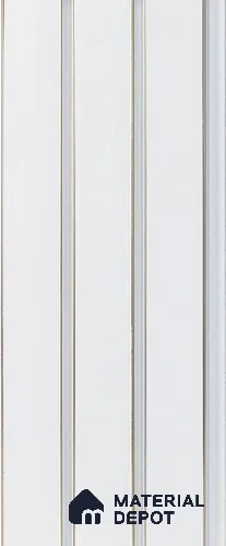 White Plain Colour Louver PN 05310 8 ft x 4.8 inch Charcoal Panel - 12 mm | Suitable for Feature Wall, TV Unit & Living Room | Width is Subjected to 5% Variation