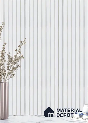 White Plain Colour Louver PN 05310 8 ft x 4.8 inch Charcoal Panel - 12 mm | Suitable for Feature Wall, TV Unit & Living Room | Width is Subjected to 5% Variation