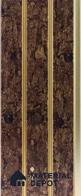 Brown Wooden Louver PN 05311 8 ft x 4.8 inch Charcoal Panel - 12 mm | Suitable for Feature Wall, TV Unit & Living Room | Width is Subjected to 5% Variation