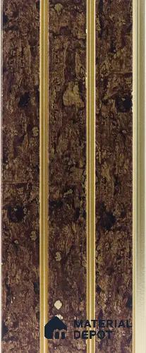 Brown Wooden Louver PN 05311 8 ft x 4.8 inch Charcoal Panel - 12 mm | Suitable for Feature Wall, TV Unit & Living Room | Width is Subjected to 5% Variation
