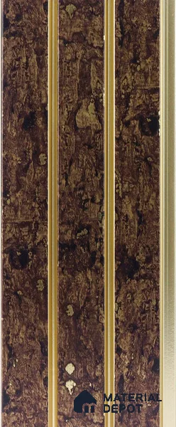 Brown Wooden Louver PN 05311 8 ft x 4.8 inch Charcoal Panel - 12 mm | Suitable for Feature Wall, TV Unit & Living Room | Width is Subjected to 5% Variation