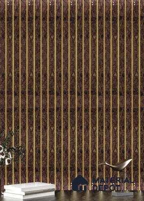 Brown Wooden Louver PN 05311 8 ft x 4.8 inch Charcoal Panel - 12 mm | Suitable for Feature Wall, TV Unit & Living Room | Width is Subjected to 5% Variation
