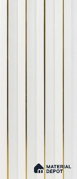 White Plain Colour Louver PN 05312 8 ft x 4.7 inch Charcoal Panel - 12 mm | Suitable for Feature Wall, TV Unit & Living Room | Width is Subjected to 5% Variation