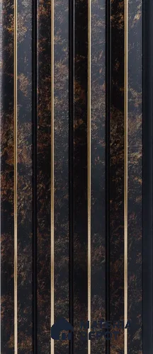 Wenge Marble Louver PN 05313 8 ft x 4.7 inch Charcoal Panel - 12 mm | Suitable for Feature Wall, TV Unit & Living Room | Width is Subjected to 5% Variation