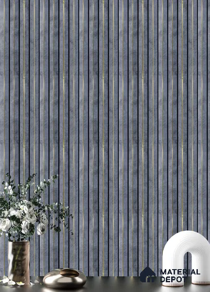Grey Stone Louver PN 05314 8 ft x 4.7 inch Charcoal Panel - 12 mm | Suitable for Feature Wall, TV Unit & Living Room | Width is Subjected to 5% Variation